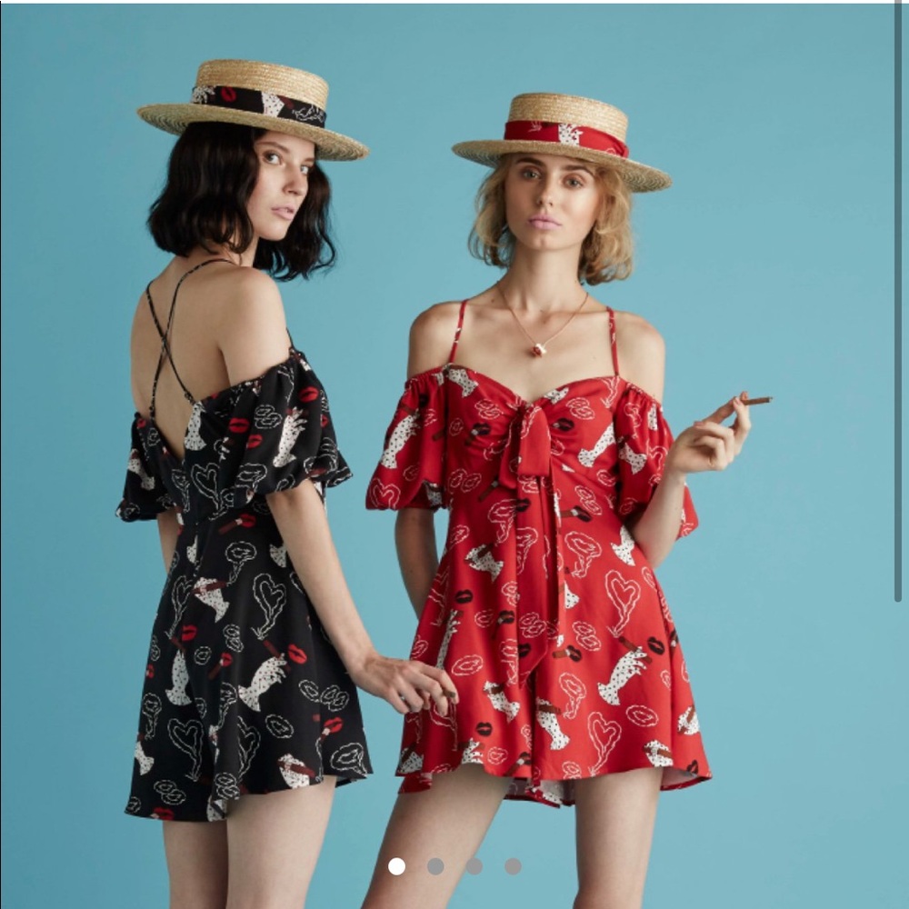 Sretsis SS17 cigarillo red playsuit romper